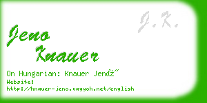 jeno knauer business card